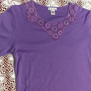 NWOT Women's Top, Medium, L-23 1/8", W-19 1/2", Sequence, Beads, Crochet
